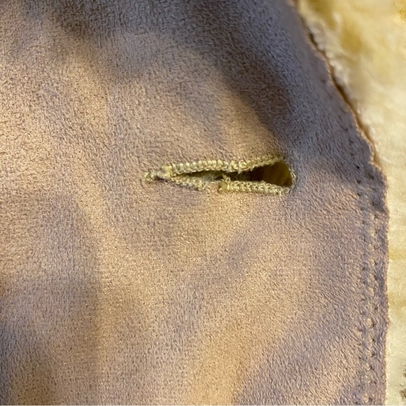 Circo Faux Suede & Shearling Tan Jacket Toddler Size 12M Winter Coat Fur Hood - Picture 11 of 11